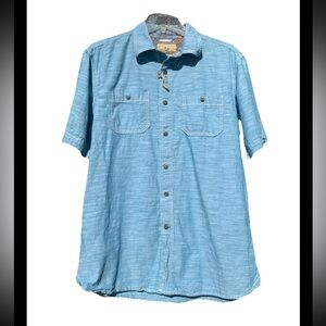 Outdoor Life Light Blue Casual Button Down Shirt